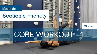 10Min ScoliosisFriendly Core Workout 1  Exercises to Support Your Spine [upl. by Solis]