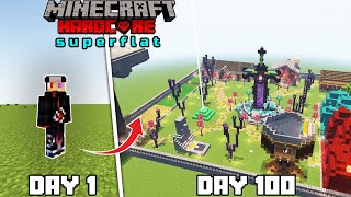 I Survived 100 DAYS On SUPERFLAT WORLD in Minecraft   FULL HINDI MOVIE [upl. by Darmit]