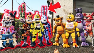 FNAF 1 MOVIE ANIMATRONICS vs CORRUPTED ANIMATRONICS GTA 5 FNAF Mods [upl. by Atnaloj]