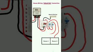 ISOLATOR CONNECTION  Isolator switch  House wiring  Electrical work housewiring isolator [upl. by Garate]