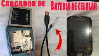 Como cargar o revivir la batería de celular con cable USB facil😲 [upl. by Gadmann]