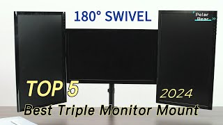 TOP 5 Best Triple Monitor Mount 2024 [upl. by Budge]