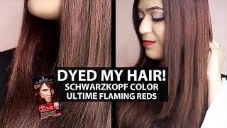 SCHWARZKOPF COLOR ULTIME FLAMING REDS  Demo amp First Impression [upl. by Concettina]