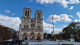 Cathédrale NotreDame de Paris reconstruction 10 Octobre 2024 [upl. by Nereids521]