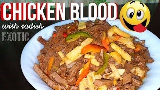 CHICKEN BLOOD Recipe  Kilawing Dugo ng Manok with Labanos [upl. by Bobette]