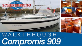 Compromis 909 for sale  Yacht Walkthrough   Schepenkring Lelystad  4K [upl. by Amand]