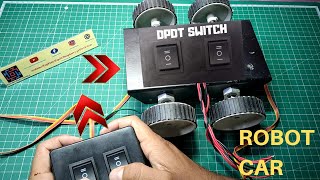 Racing robot  Wired Robot car  How to Make a Manual Wire Control Robotic CAR  DPDT Switch [upl. by Artemisa8]