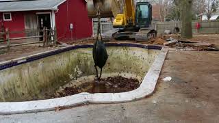 Gunite Pool Removal Demolition 1 [upl. by Nahguav]