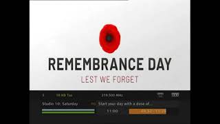 Remembrance Day 2023 Television Channel Scan [upl. by Arvo]