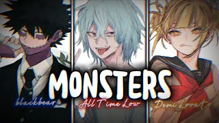 Nightcore Monsters  All Time Low ft Demi Lovato amp blackbear SW  NMV [upl. by Eissej717]