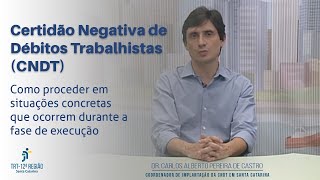 Certidão Negativa de Débitos Trabalhistas CNDT [upl. by Francine]