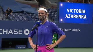 Victoria Azarenka quotI love the pressurequot  US Open 2020 Interview [upl. by Melany422]