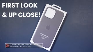 Official iPhone 16 Pro Max Stone Gray Silicone Case Up Close [upl. by Ainit114]