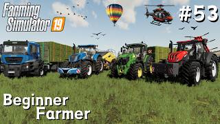 Bales Collecting amp Stored in Shed Plowing Fertilizing l Beginner Farmer 53 l Farming Simulator 19 [upl. by Elleivad]