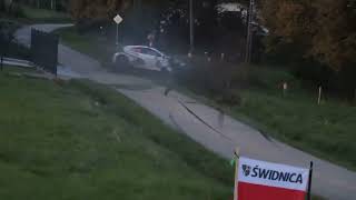 ERC disavventura di Evans al Rally Silesia [upl. by Keg539]