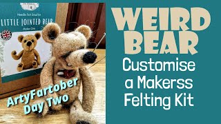 Customising a Makerss felting kit  Grisly Bear [upl. by Ainoz]