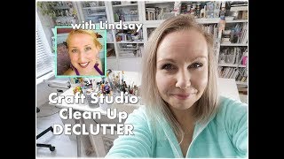 2019 Maremis Craft Studio Clean Up Declutter Collab with thefrugalcrafter Lindsay Weirich [upl. by Ahsitil28]