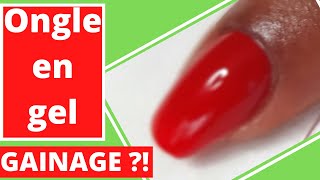 Gainage dun ongle gel explication  démo tuto [upl. by Eciralc293]