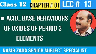 ACID BASE BEHAVIOURS OF OXIDES OF PERIOD 3 ELEMENTSCHEMISTRY CLASSPASHTO [upl. by Ryhpez]