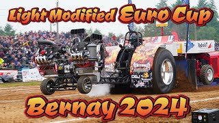 Light Modified EuroCup Tractor Pulling Bernay 2024 [upl. by Adnauqal]