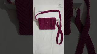 Crochet Chevron Pattern Sling Bag👜  DM to order crochetbag crochetslingbag crochetcanvas [upl. by Sabir17]