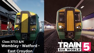 TSW5  Wembley  Watford  East Croydon  Class 3772 amp 4  WCML South and Brighton Mainline [upl. by Sikes]