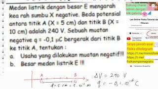 menghitung usaha dan medan listrik muatan negatif dari titik A ke titik B [upl. by Juliette]