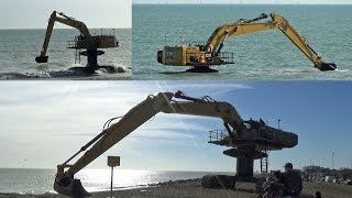 🇳🇱 Snijder BV CAT Elevated Excavator mobydig at The Rampion Wind Farm Construction [upl. by Maryellen]