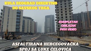 Beograd na vodi asfaltirana Hecegovačka spoj sa Luke Ćelovićaprvi snimak direktno sa terena radovi [upl. by Gnol]