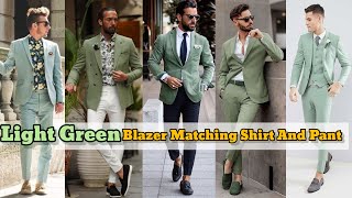 Light Green Blazer Matching Shirt And Pant  Light Green Blazer Combination  Light Green Blazer [upl. by Haleelahk412]