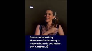 Guatemalteca Gaby Moreno recibe Grammy a mejor álbum de pop latino por X Mi Vol 1 [upl. by Aihtenak]