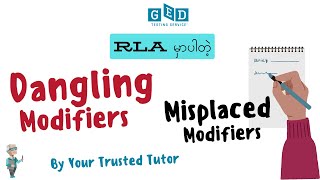 Dangling Modifiers amp Misplaced Modifiers  Explained With Examples for GED RLA  Grammar [upl. by Aretina]