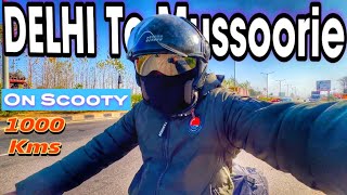 Delhi To Mussoorie On Scooty🔥First Time Ever💯Zero Degree Temp😱Ep1 [upl. by Costin429]