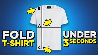 TShirt Folding HACKS  Fold Shirt In Under 3 Seconds  4 Ways To Fold Tees [upl. by Salvay787]