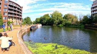 London Autumn Walk Along Idyllic Hackney Canal 4K [upl. by Atinel]