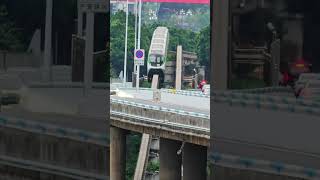 Amazing Light Rail Transit In Chongqing  a mountain in China 🇨🇳✨👉 Subscribe buenaventures travel [upl. by Volding]