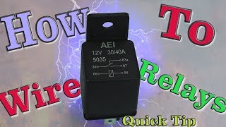 How To Wire A Relay  Quick Tip [upl. by Idurt]