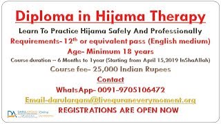 Hijama Tutorials Diploma in Hijama Therapy [upl. by Ahsienahs]