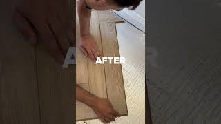 Desert Oak Herringbone Transformation 🔨 beforeandafter flooringsurgeons flooringideas [upl. by Intirb]