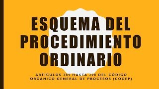 COGEP Esquema del procedimiento ordinario [upl. by Bettencourt]