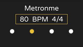 Metronome  80 BPM  44 Time with Accent [upl. by Asyal]