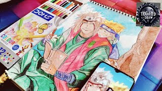 Naruto and Jiraiya drawingHow to draw Naruto and JiraiyaTriggeredtodraw Step by Step Drawing [upl. by Reace]