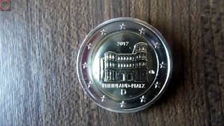 2 Euro Sondermünze Porta Nigra  Rheinland Pfalz  Bundesländerserie 2017 [upl. by Melantha]