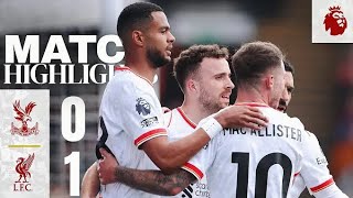 Diogo Jota Winner Highlights  Crystal Palace 01 Liverpool [upl. by Anawak]