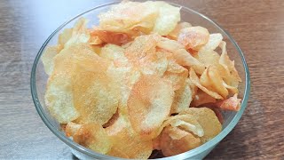 Potato Wafers  Crispy Potato Chips recipe by Punjabi Kitchen Routines [upl. by Dabney]