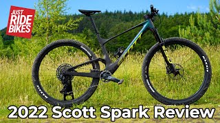 The 2022 Scott Spark RC is DAMN FAST and packed with cool tech  First Ride Review [upl. by Clorinda]