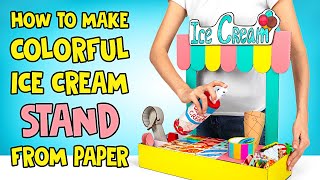 Fun DIY Paper Ice Cream Shop to Play With Friends [upl. by Akirdnahs]