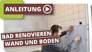 Bad neu gestalten  Boden und Wände im alten Badezimmer renovieren mit planeo [upl. by Gaile]