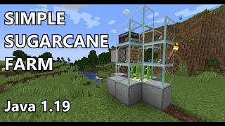 SIMPLE Automatic Sugarcane Farm Tutorial  Minecraft Java 118  119 [upl. by Chesney926]