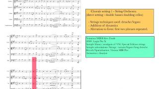 Steps ad Orchestration  Bach Chorale  setting 11 String Orchestra  direct setting [upl. by Nuhsed610]